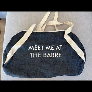 Meet me at the barre workout tote